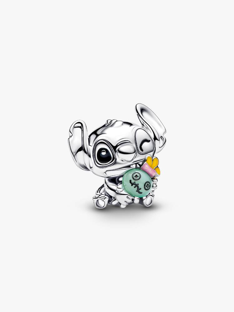 Pandora Disney Stitch och Scrump Berlock 794554C01 – sterlingsilver med grönt muranoglas