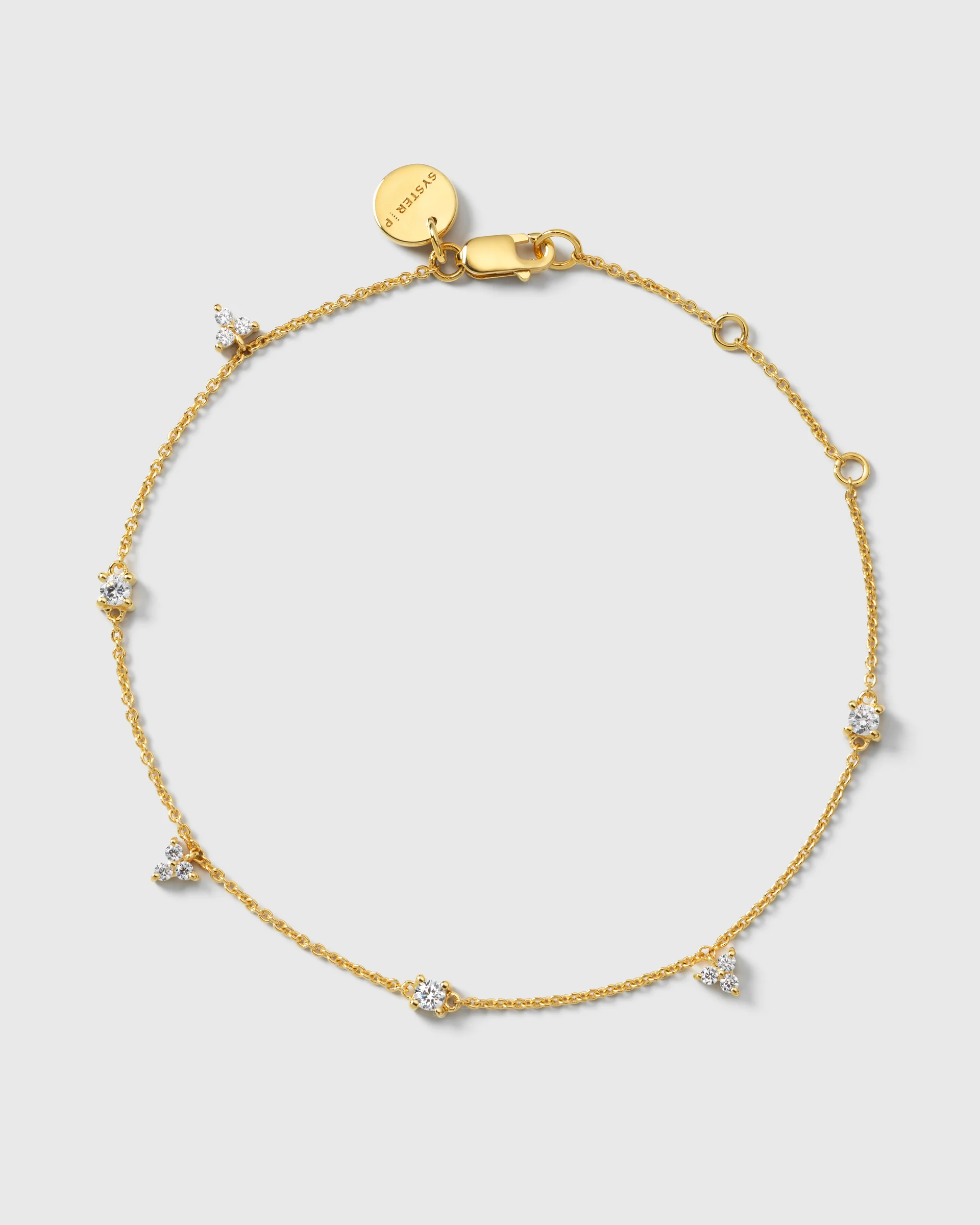Syster P Celestia Bracelet Gold – handgjort guldarmband med kubiska zirkoner