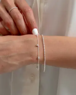 Celestia Bracelet Silver på handled – Syster P armband med zirkoner i silver