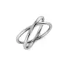 Edblad Alexa Ring S Silver – skulptural ring med X-form i rostfritt stål