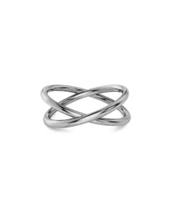 Edblad Alexa Ring S Silver i vinkel – skulptural silverring rostfritt stål