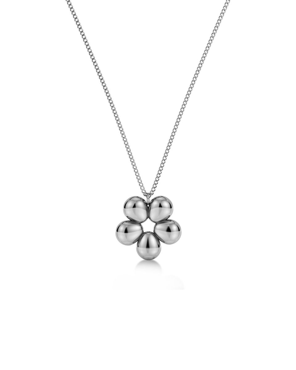 Daisy Necklace M Silver från Edblad halsband med blomdesign i silver