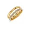Edblad Grace Ring Gold – dubbelring med kubisk zirkonia i 14K guldplätering