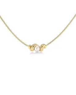 Margot Necklace Gold från Edblad halsband i 14K guldplätering med mjuk form