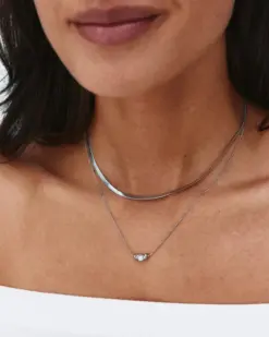 Minimalistiskt silverhalsband från Edblad