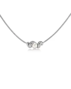 Margot Necklace Silver från Edblad halsband i blank metall med mjuk form