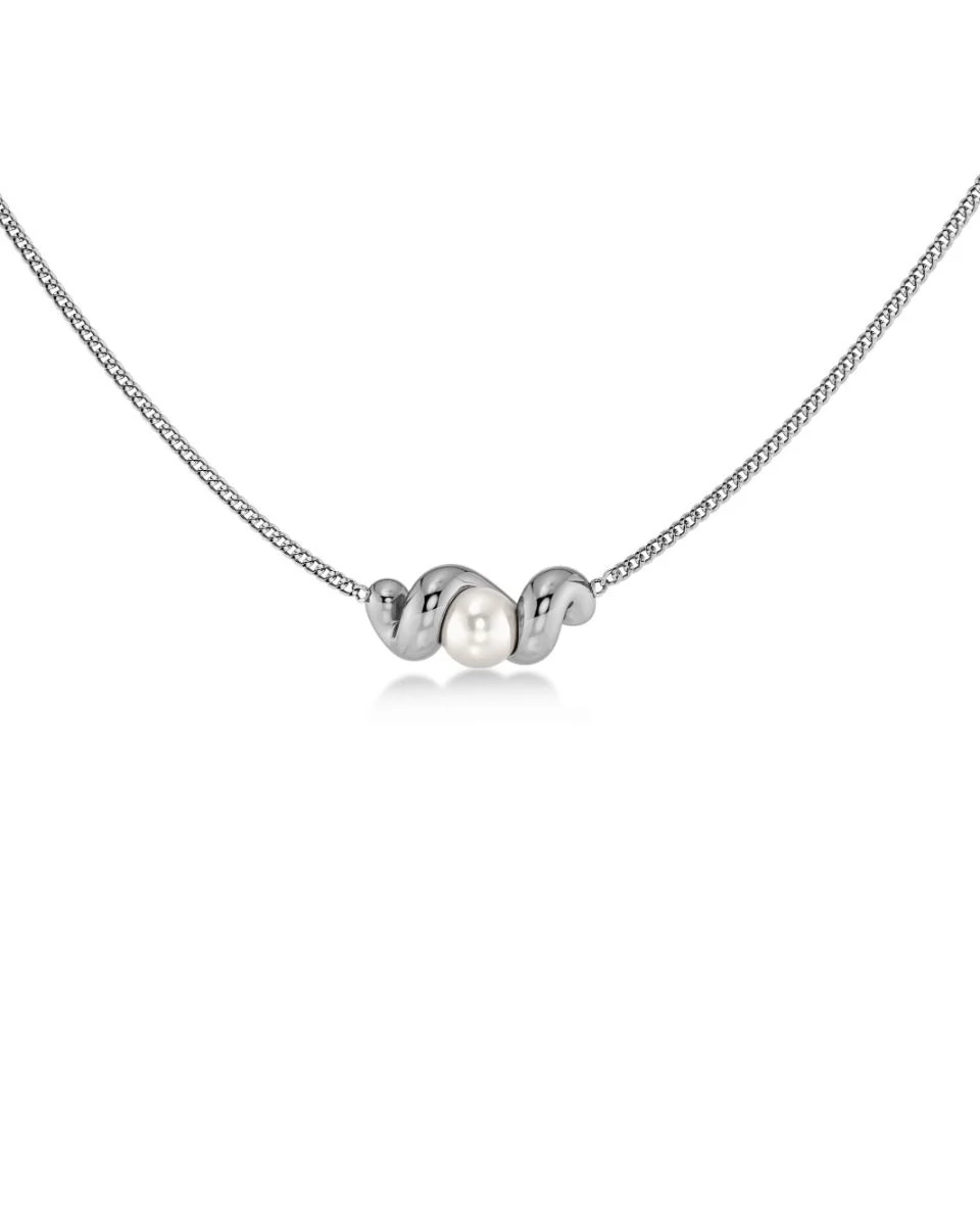Margot Necklace Silver från Edblad halsband i blank metall med mjuk form