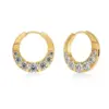 Edblad Monarch Hoops L Gold guldpläterade örhängen med kubisk zirkonia