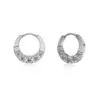 Edblad Monarch Hoops S Silver små örhängen i rostfritt stål med kubisk zirkonia