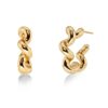 Spiral Hoops L Gold från Edblad stora guldpläterade hoops med vriden design