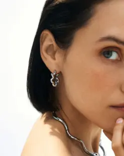 Silver hoops med spiraldesign stor modell från Edblad