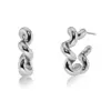 Spiral Hoops L Silver från Edblad stora silver hoops med vriden design