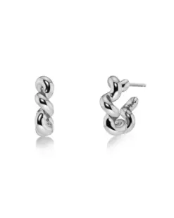 Spiral Hoops S Silver från Edblad med vriden design i blank silverfinish