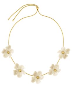 Wildflower Necklace Gold White från Edblad halsband med vit blom i guld