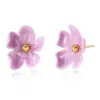 Wildflower Studs Gold Pink från Edblad med rosa sten i blomdesign