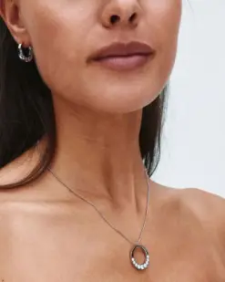 Edblad Monarch kollektion silver hoops ring och halsband komplett look