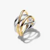 Pandora Tvåfärgad Sammanflätad Ring i sterlingsilver och 14k guld – Pandora Essence 164673C00