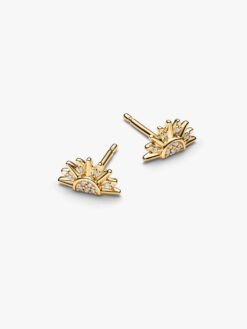 Pandora Timeless sol stiftörhängen guld 264627C01 – Celestial-serie split-stud studiobild