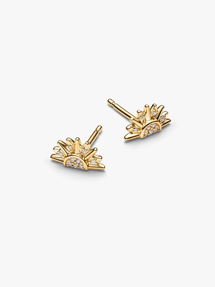 Pandora Timeless sol stiftörhängen guld 264627C01 – Celestial-serie split-stud studiobild