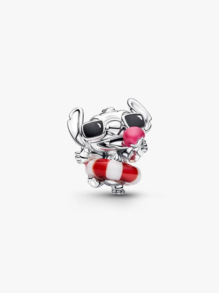 Disneys Stitch Summer Fun berlock Pandora sterlingsilver Muranoglas badring emaljerade solglasögon 794642C01