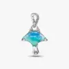 Manta ray hängberlock Pandora sterlingsilver blågrön Muranoglas pärlemor stenar Free spirit – 794685C01