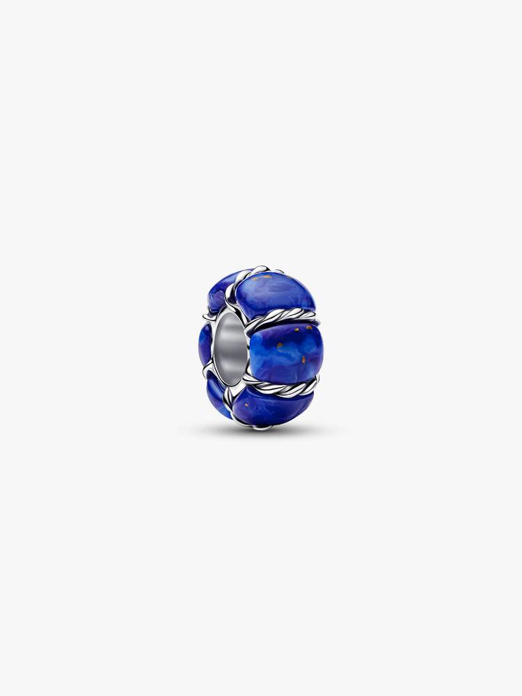 Pandora Havsboj berlock i sterlingsilver med djupblå lapisimitation och repdetaljer – 794693C01