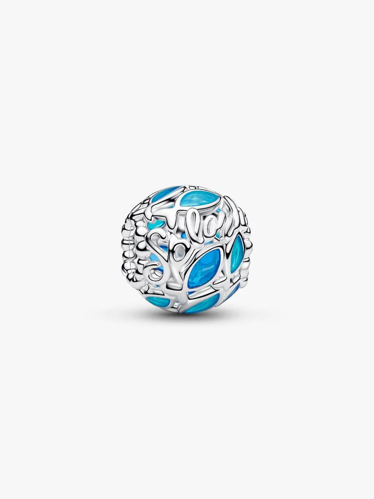 Simmande fiskar öppen berlock Pandora sterlingsilver openwork blå emalj sommar marin 2026 – 794699C01