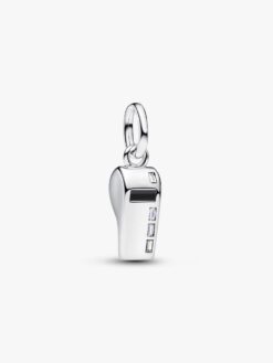 Domarvisselpipa hängberlock Pandora sterlingsilver flush-set stenar fotboll sport VM 2026 – 794713C01