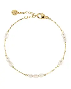 Breeze Bracelet Multi Gold från Edblad armband med pärlor i guld