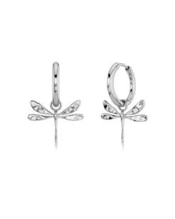 Dragonfly Hoops Silver från Edblad creoler med trollslända i silver