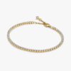 Pandora Gnistrande Tennisarmband i 14k guld med 61 CZ-stenar kloinfattning – 563927C01