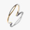 Tvinnad tvåfärgad öppen armring Pandora sterlingsilver 14k guld naturinspirerad manschett 2026 – 564656C00