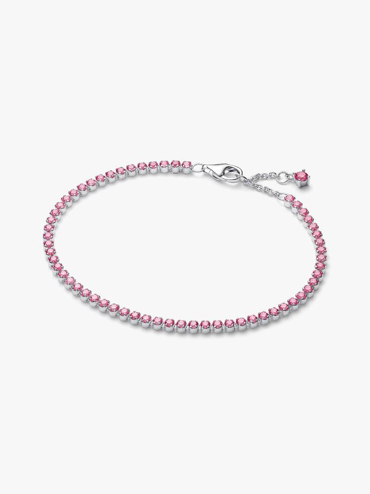 Pandora Litet Rosa Tennisarmband i sterlingsilver med orkidrosa kubisk zirkonia – 593927C02