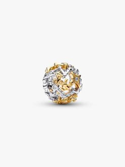 Öppen berlock med en stjärnbild från Pandora i silver och 14k guldplätering med klara stenar